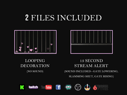 Horny Jail Overlay Pack - Alert with Sound & Loop - 2 Full Screen Animated Stream Effects with Transparent Background - Instant Download