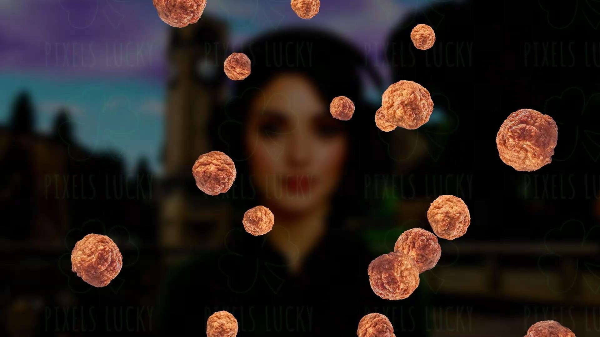 Meatballs Stream Alert - Full Screen Raining Meat Balls - Animated Overlay with Transparent Background - 1920x1080 - Instant Download - YUM!