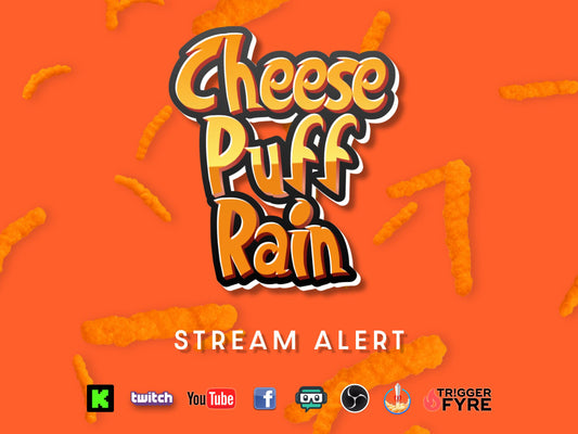 Cheese Puff Rain Stream Alert - Full Screen Animated Overlay with Transparent Background - 1920x1080 - Instant Download - Tutorial Included