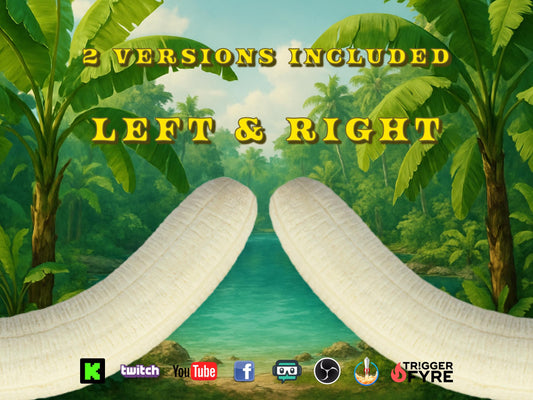 Banana Poke Stream Alert - Full Screen Animated Overlay - Transparent Background - 1920x1080 - Instant Download - Fun Channel Point Redeem