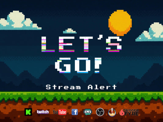 Let's Go! Stream Alert - Full Screen Animated Overlay with Transparent Background - 1920x1080 - Instant Download - Fun Channel Point Redeem!