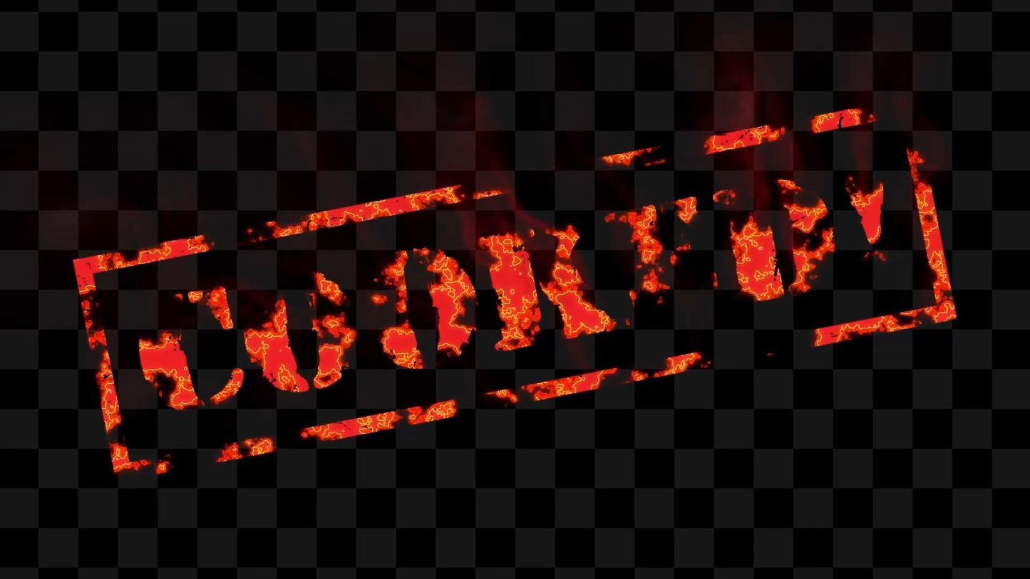 COOKED Stream Alert - Full Screen Animated Overlay with Transparent Background - 1920x1080 - Includes Two Variations - Instant Download