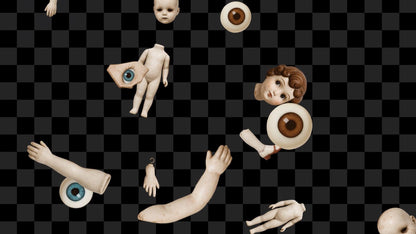 Creepy Dolls Stream Alert - Full Screen Animated Overlay with Transparent Background - 1920x1080 - Instant Download - Spoopy Halloween Fun!