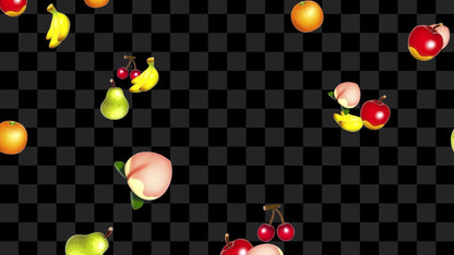 Fruit Rain Stream Alert - Full Screen Animated Overlay with Transparent Background - 1920x1080 - Instant Download - Cute and Fun Effect!