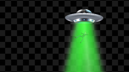 UFO Abduction Stream Alert - Full Screen Animated Overlay - Transparent Background - 1920x1080 - Instant Download - Fun New Follower Graphic