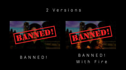 BANNED! Stream Alert - Full Screen Animated Overlay with Transparent Background - 1920x1080 - Includes Two Variations - Instant Download