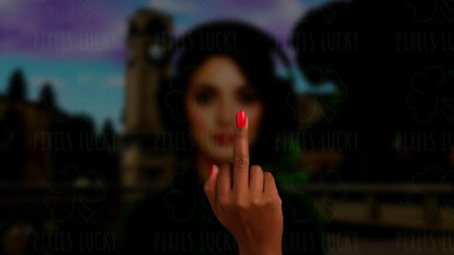 Middle Finger Stream Alert - 1920x1080 Animated Overlay with Transparent Background - Instant Download - Fun & Edgy Channel Point Redeem