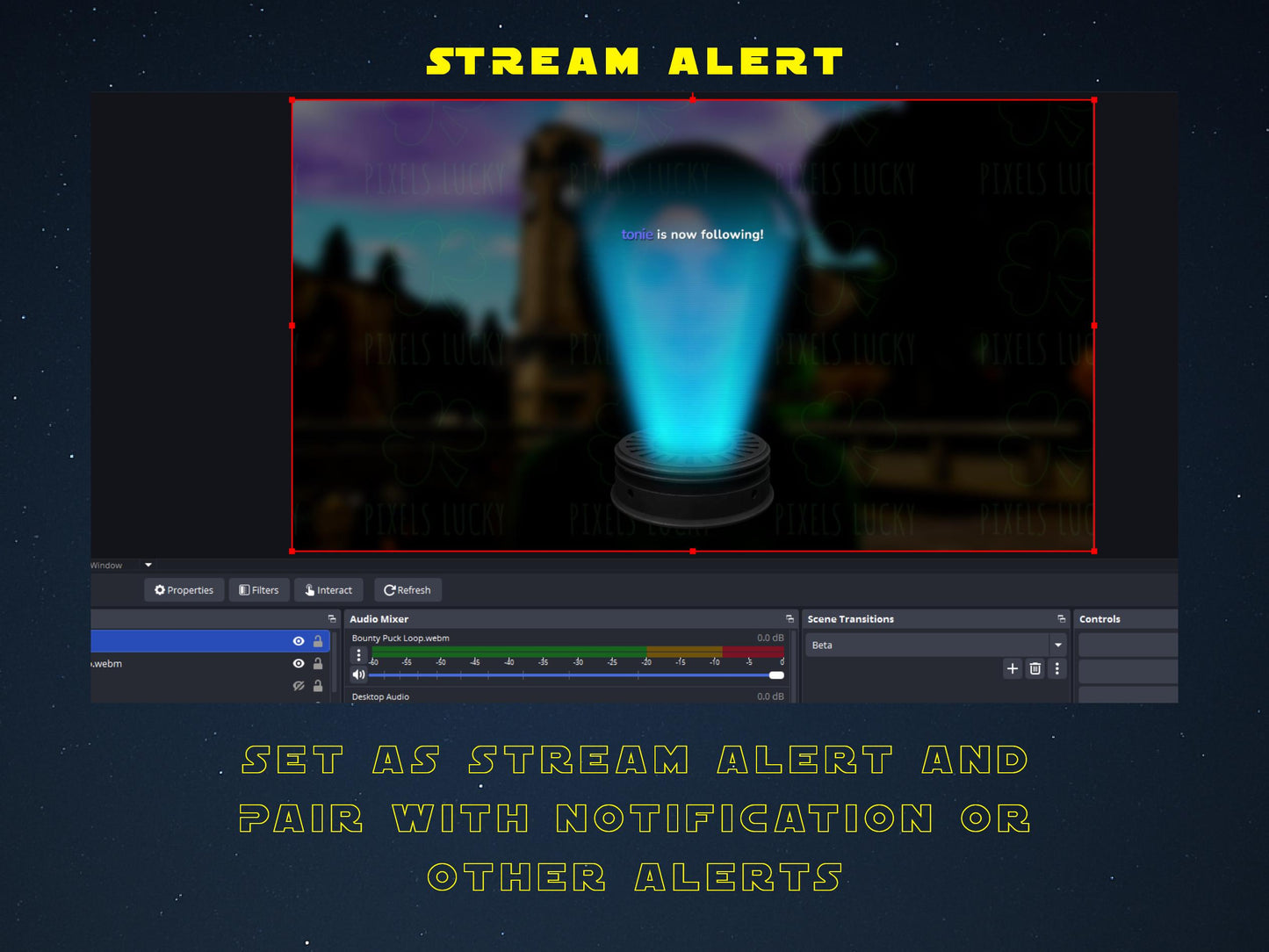 Bounty Disc Stream Alert & Looping Decoration - Animated Overlay with Transparent Background - Instant Download - Tutorial Included