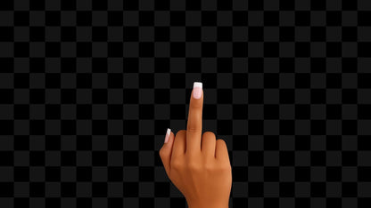 Middle Finger Stream Alert - 1920x1080 Animated Overlay with Transparent Background - Instant Download - Fun & Edgy Channel Point Redeem