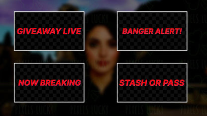 Card Break Stream Alert Bundle - Pack of 4 Animated Text Overlays with Transparent Background - Instant Download - Whatnot & OBS - BANGER