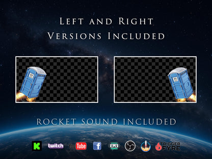 Poopollo 13 Stream Alert - Full Screen Animated Porta Potty Rocket with Custom Sound - 1920x1080 - Instant Download - Funny Channel Redeem