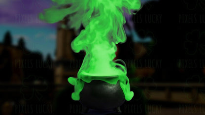 Bits & Brews Stream Alert - Full Screen Animated Cauldron and Green Smoke Overlay - Includes 2 Versions - Transparent Background - 1920x1080