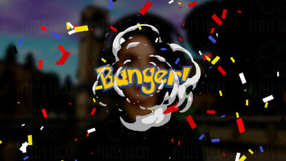 Banger! Ball Stream Alert - 1920x1080 & Vertical - Full Screen Animated Overlay - Transparent Background - Instant Download - Fun Effect!