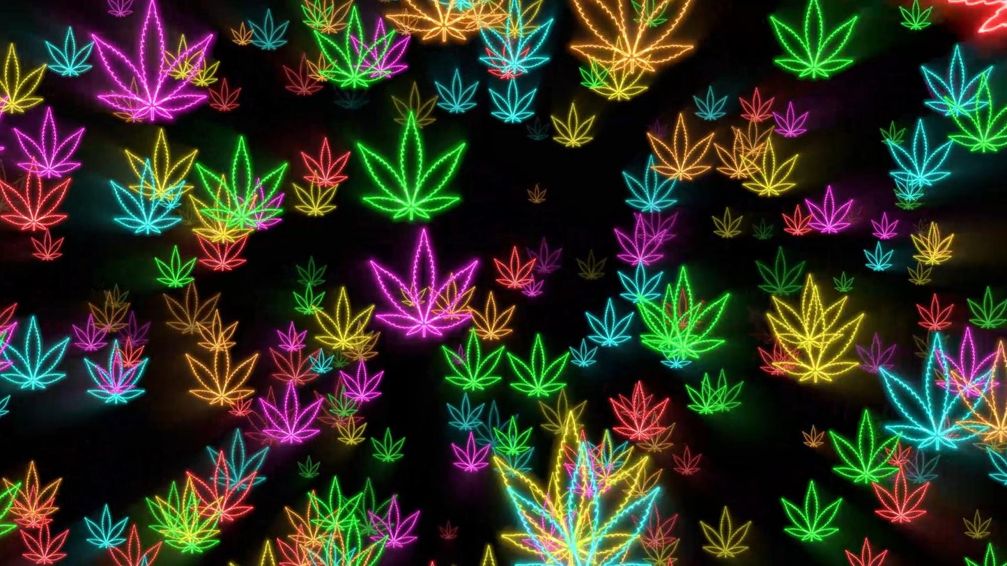 Neon 420 Stream Alert - Full Screen Animated Overlay - Transparent Background - Instant Download - 1920x1080 - Fun & Trippy Marijuana Effect