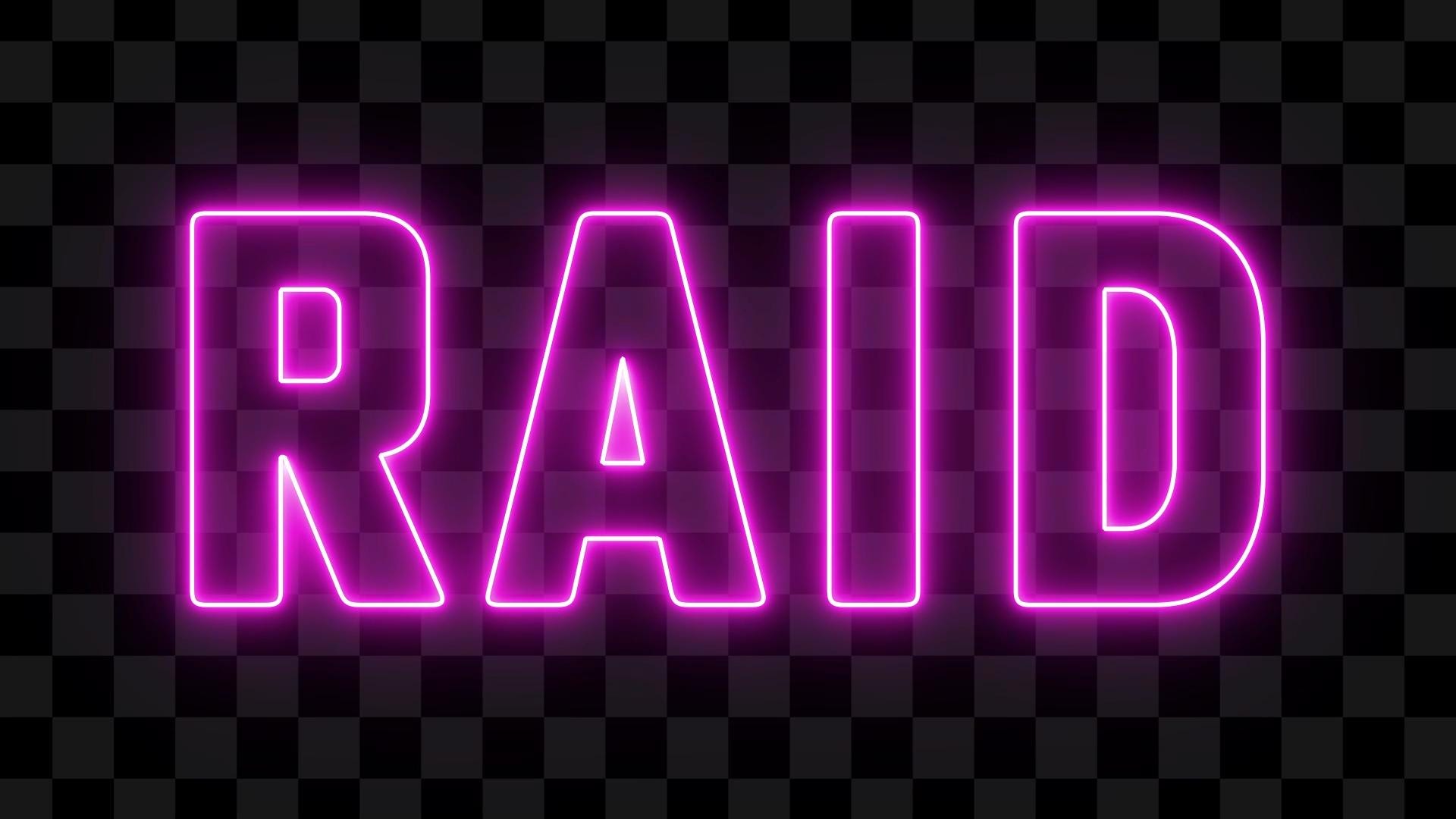 Neon Raid Stream Alert - Full Screen Animated Overlay with Transparent Background - 1920x1080 - Instant Download - Bright & Fun Notification