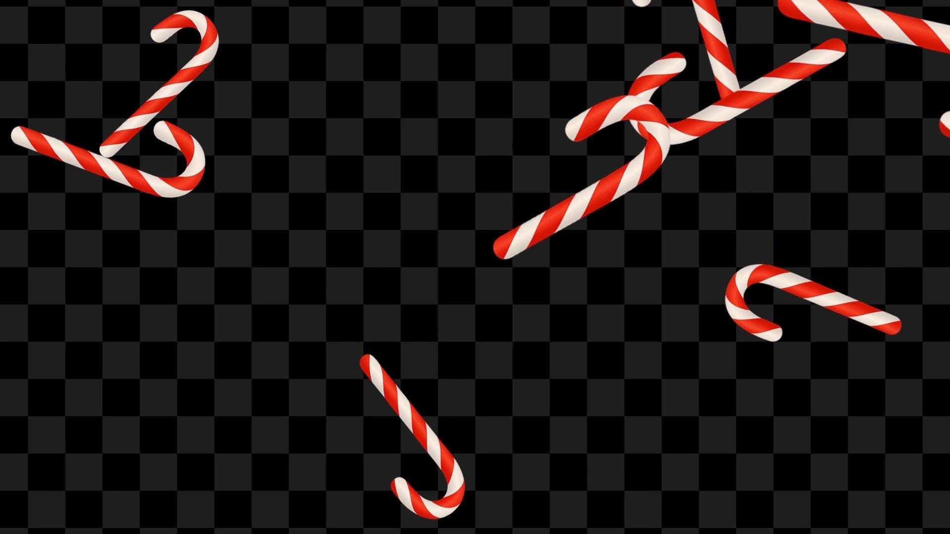 Candy Cane Rain Stream Alert - Full Screen Animated Overlay with Transparent Background - 1920x1080 - Instant Download - Festive & Delicious