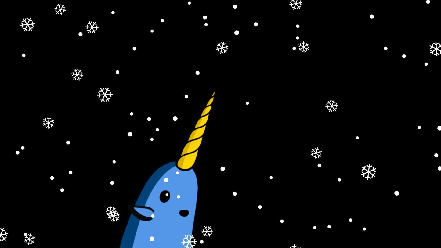 Narwhal Stream Alert - Jolly Full Screen Animated Holiday Overlay with Transparent Background - 1920x1080 - Instant Download - "Bye Buddy!"