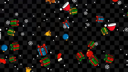Merry Mayhem Stream Alert - Full Screen Animated Overlay - Transparent Background - 1920x1080 - Instant Download - Festive AF Shower