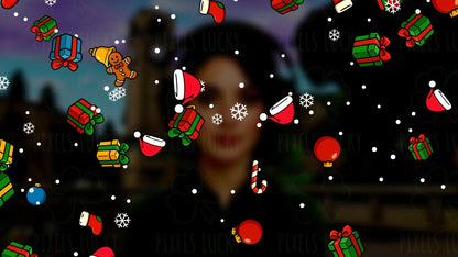 Merry Mayhem Stream Alert - Full Screen Animated Overlay - Transparent Background - 1920x1080 - Instant Download - Festive AF Shower