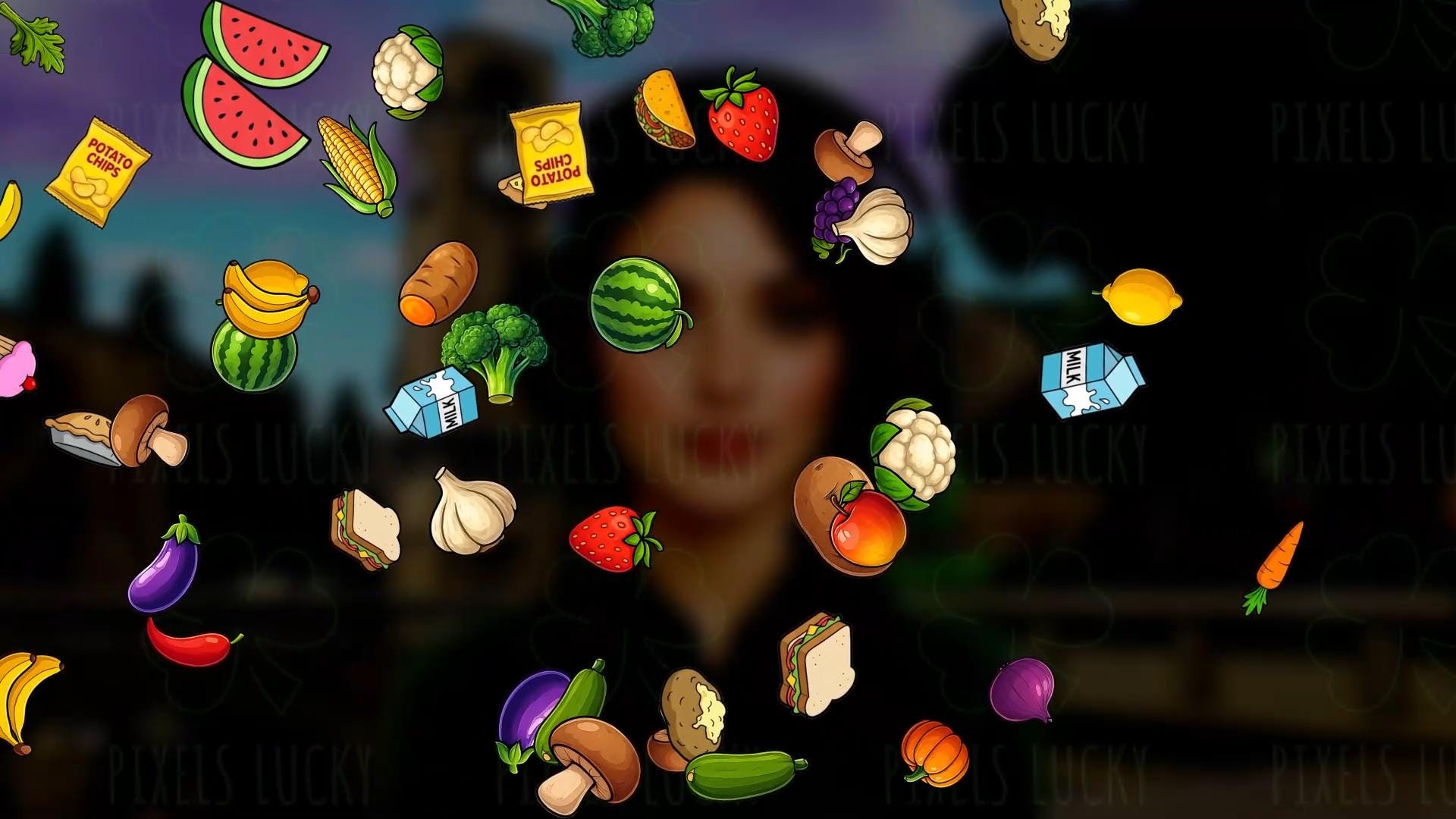 Food Fight Stream Alert - Full Screen Animated Overlay with Transparent Background - Funny Chat Interaction! - 1920x1080 - Instant Download