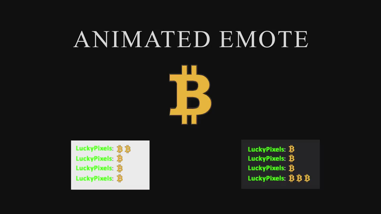 Bitcoin Animated Emote - For Twitch Youtube Discord - BTC Animation - Perfect Loop Crypto Asset - Instant Download - GIF - Stream Decoration