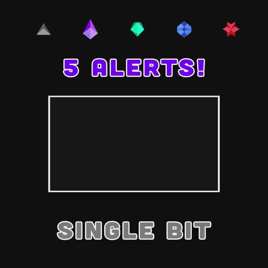 Twitch Cheer Alerts Bundle - 5 Bit Explosions! - Full Screen Animated Overlays with Transparent Background - Instant Download - Easy To Use!