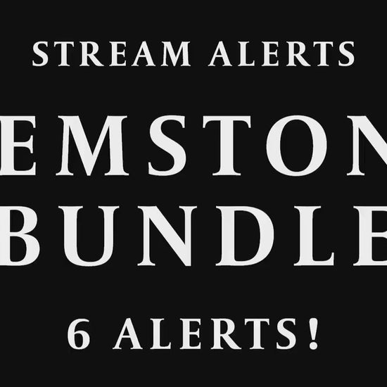 Gemstone Stream Alerts Bundle - Six (6) Animated Overlays - Full Screen Effects with Transparent Background - 1920x1080 - Instant Download