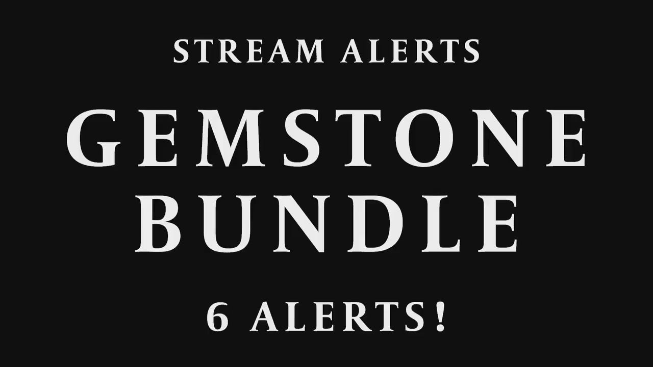 Gemstone Stream Alerts Bundle - Six (6) Animated Overlays - Full Screen Effects with Transparent Background - 1920x1080 - Instant Download