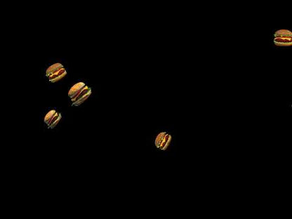 Raining Burgers Stream Alert - Full Screen 3D Cheeseburger Shower - 1920x1080 Animated Overlay - Transparent Background - Instant Download