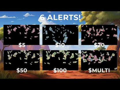 Aussie Tip Stream Alert Bundle - 6 Full Screen Animated Overlays for Australian Donations - Transparent Background - Instant Download