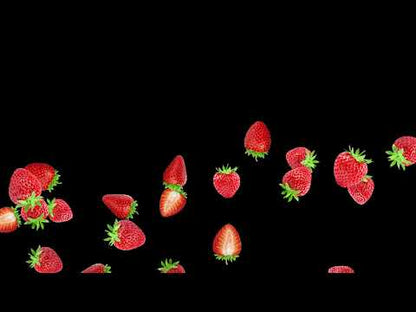 Strawberry Toss Stream Alert - Full Screen Animated Berry Overlay with Transparent Background - 1920x1080 - Instant Download - Cute Effect!