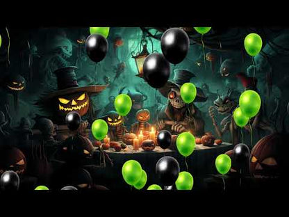 Spooky Balloon Party Stream Alert - Animated Floating Balloons w Transparent Background - Full Screen Overlay - 1920x1080 - Instant Download