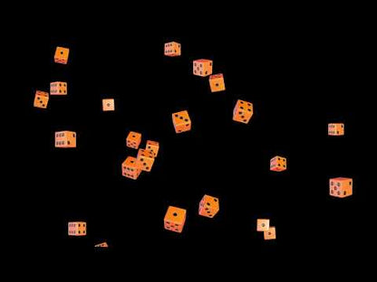 Orange & Black Dice Shower