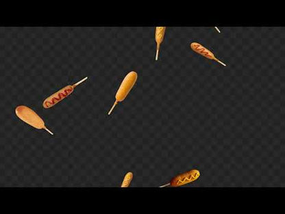 Corndog Rain Stream Alert - Full Screen Animated Overlay with Transparent Background - 1920x1080 - Snack for Streamers - Instant Download