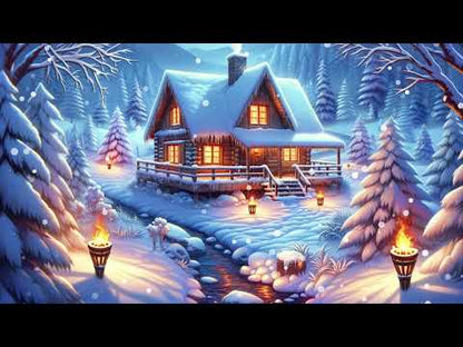 Snow Animated Stream Overlay - Looping & 30 Second Animation - Snowing Effect - Full Screen with Transparent Background - Instant Download