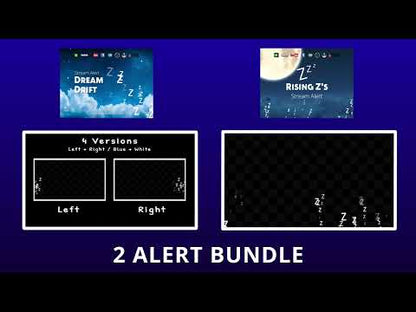 Sweet Dreams Stream Alert Bundle - 5 Full Screen Animated Sleep Effects w Transparent Background - 1920x1080 - Instant Download - Fun To Use