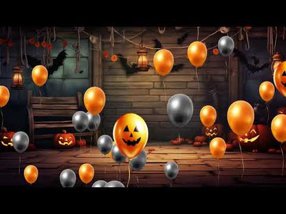 Halloween Balloons Stream Alert - Animated Spooky Overlay with Transparent Background - Full Screen 1920x1080 - Instant Download - Scary Fun