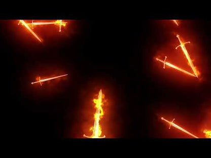 Fire Swords Stream Alert - Full Screen Animated Overlay - Transparent Background - 1920x1080 - Instant Download - Easy To Setup & Fun To Use