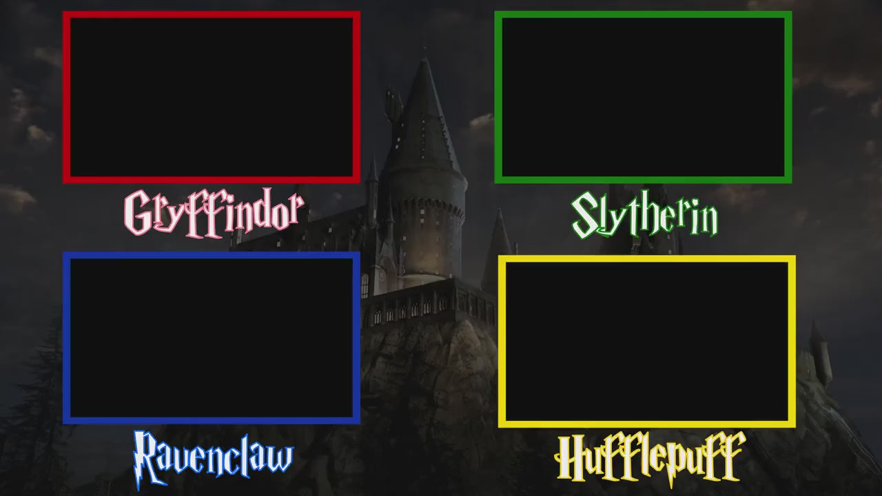 Hogwarts Alert Bundle - Gryffindor, Hufflepuff, Ravenclaw, Slytherin- Balloons and House Crest Full Screen Stream Animation Overlay Alerts