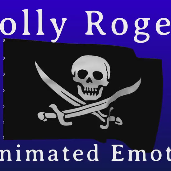 Animated Pirate Flag Emote - Jolly Roger Animation - For Twitch Discord Youtube - Perfect Loop - Sea of Thieves - Skull & Crossbones