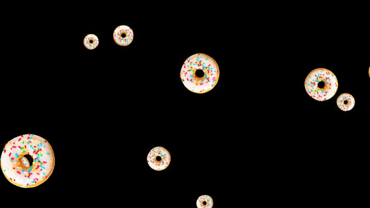 Sprinkle Donut Drop Twitch Alert - Transparent Overlay for Cheers, Donations, and Tips - Raining Sprinkle Donuts - CUTE Animated Stream