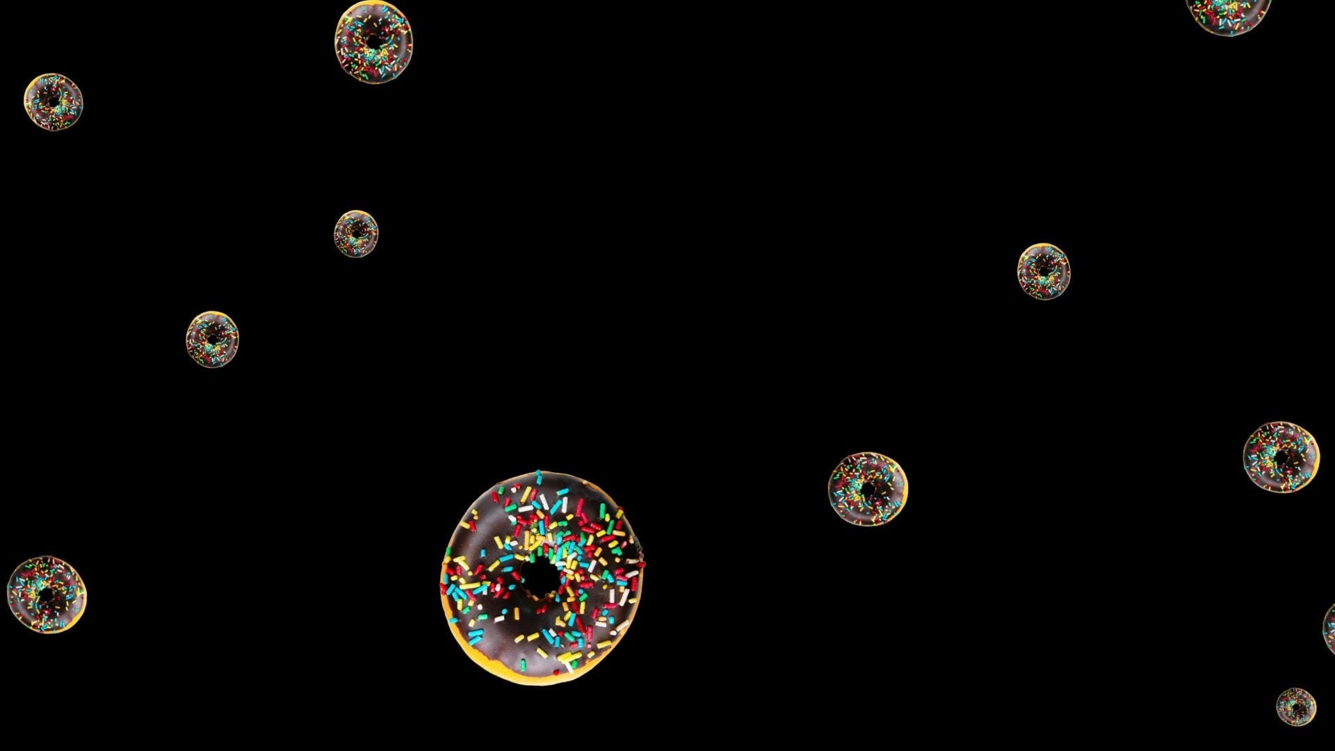 Chocolate Donut Drop Alert - Transparent Animated Overlay for Twitch Alert - Cheers, Donations, and Tips - Raining Donuts Stream Decoration