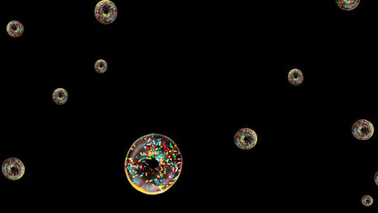 Chocolate Donut Drop Alert - Transparent Animated Overlay for Twitch Alert - Cheers, Donations, and Tips - Raining Donuts Stream Decoration