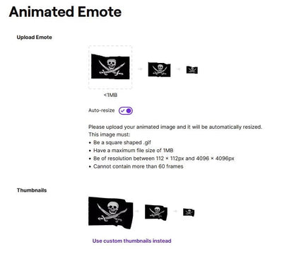 Animated Pirate Flag Emote - Jolly Roger Animation - For Twitch Discord Youtube - Perfect Loop - Sea of Thieves - Skull & Crossbones