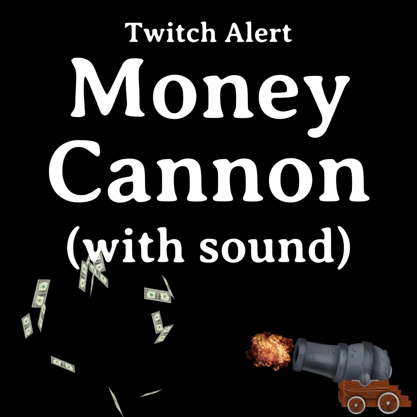 Donation Alert With Sound! Money Cannon Go Boom - Animated Twitch Overlay - Jump Scare -  Transparent Full Screen - Dono - Youtube Tiktok