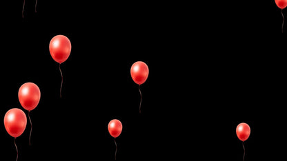 Red Balloons Alert - Birthday Stream - Transparent Animated Overlay for Twitch Youtube Facebook - Donation Cheers Bits! Fun Party! HBD!