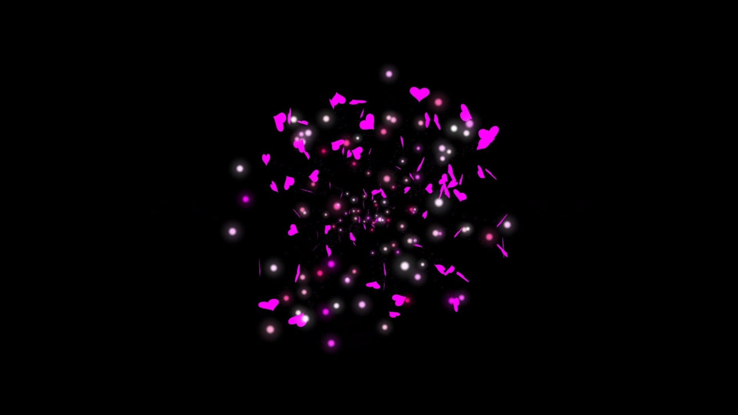 Cute Twitch Alert - Pink Exploding Hearts - Full Screen Animated Transparent Overlay 1920x1080 for Cheers Bits Donations and FUN!