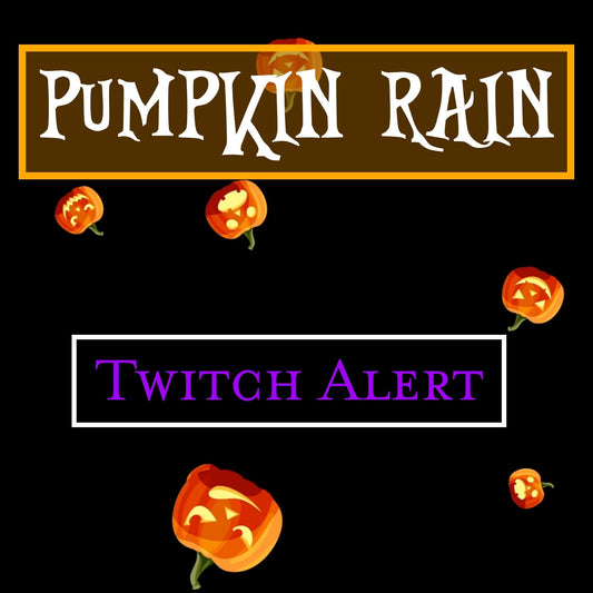 Jack-O-Lantern Rain Halloween Alert - Animated Full Screen Transparent Twitch Livestream Alert for Donations Cheers etc | SPOOKY + SPOOPY