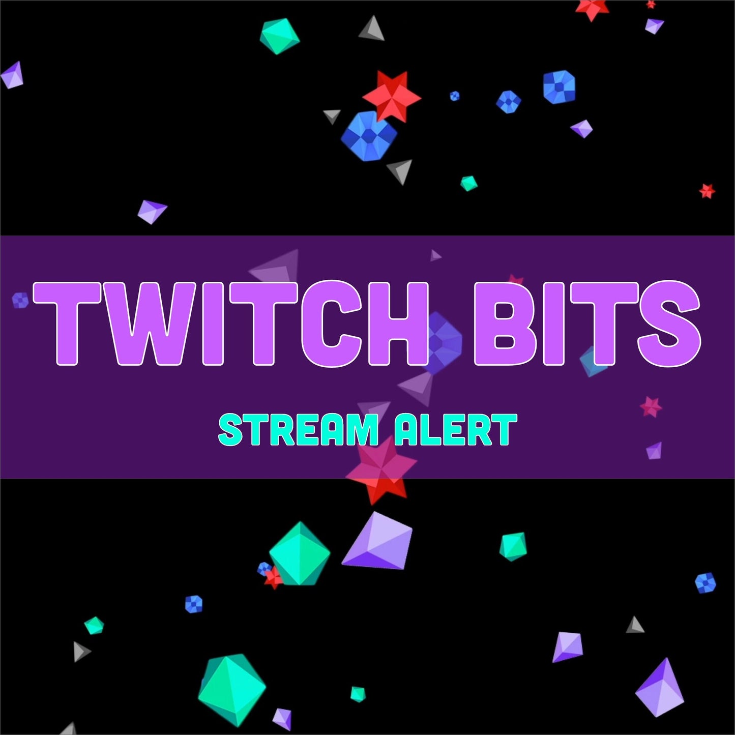 Twitch Cheer Alert Overlay - Animated Bits Raining Down - Transparent and Full Screen Animation for Stream Cheers - Bit Rain!