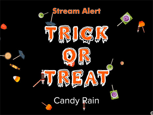 Trick Or Treat Candy Drop - Halloween Twitch Alert - Full Screen Transparent Animated Stream Overlay for Donations Cheers and More - Spoopy